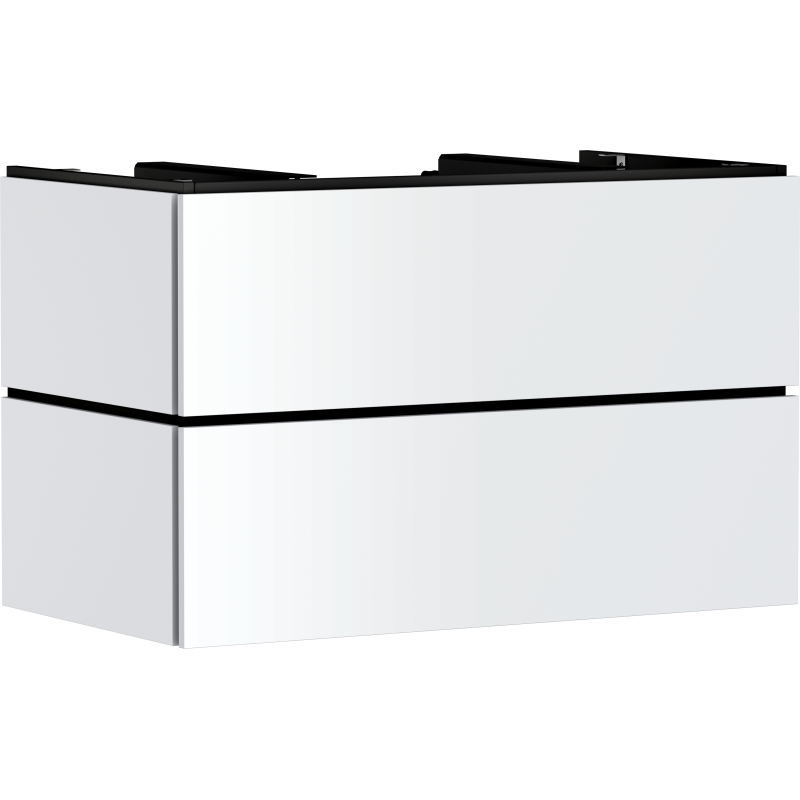 Szafka pod umywalkę wpuszczaną w blat/nablatową z 2 szufladami PushOpen 980/550 Biały Matowy Xilesa E HANSGROHE 54302700
