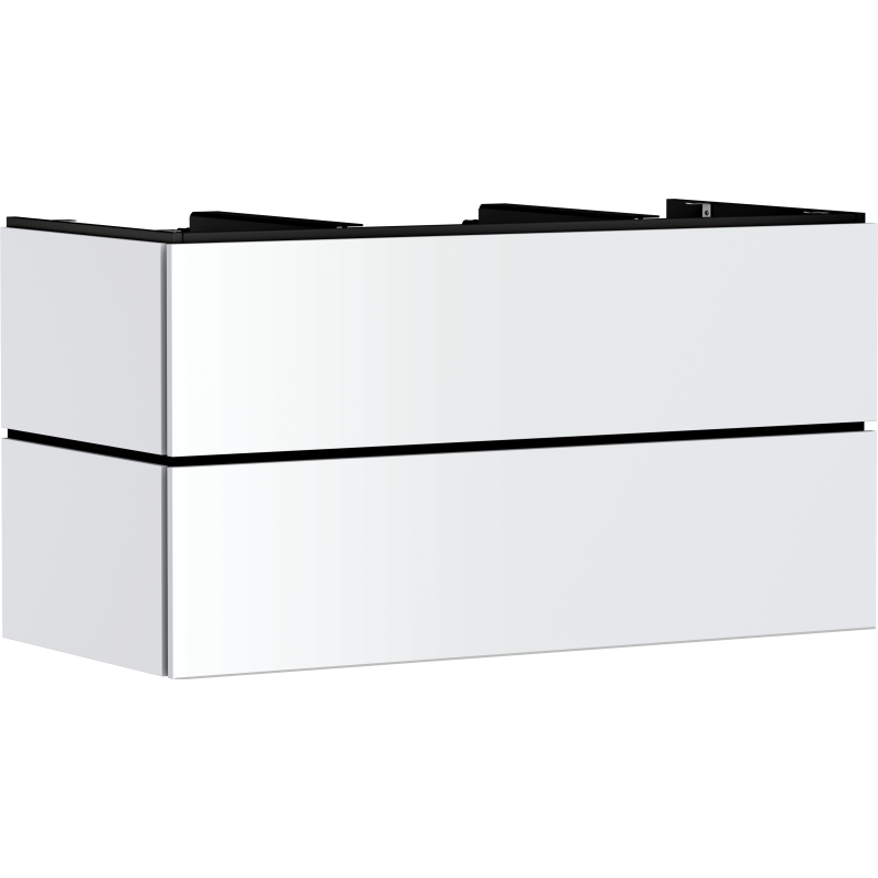 Szafka pod szlifowaną umywalkę wpuszczaną w blat/nablatową z 2 szufladami 1180/550 Biały Matowy Xilesa E HANSGROHE 54303700
