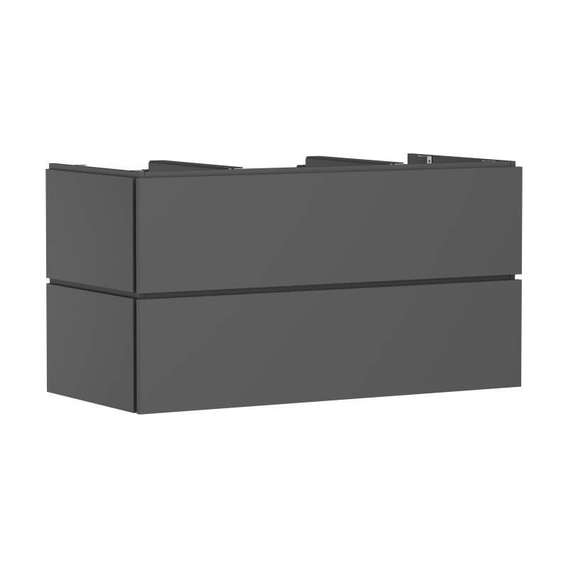 Szafka pod umywalkę wpuszczaną w blat/nablatową z 2 szufladami PushOpen 1180/550 Szary Łupek Matowy Xilesa E HANSGROHE 54304760