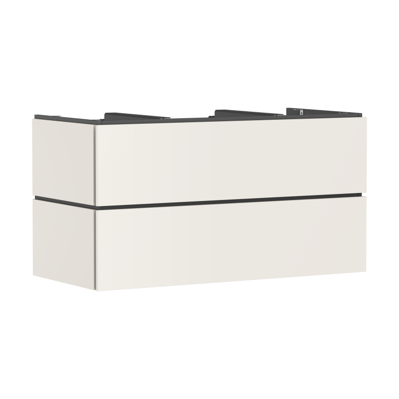 Szafka pod umywalkę wpuszczaną w blat/nablatową z 2 szufladami PushOpen 1180/550 Piaskowy Beż Matowy Xilesa E HANSGROHE 54304780