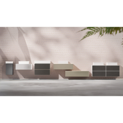 Szafka pod szlifowaną umywalkę wpuszczaną w blat/nablatową z 1 szufladą 780/550, Biały Matowy Xevolos E HANSGROHE 54310320