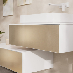 Szafka pod szlifowaną umywalkę wpuszczaną w blat/nablatową z 1 szufladą 980/550, Biały Matowy Xevolos E HANSGROHE 54313390