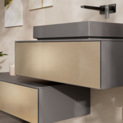 Szafka pod szlifowaną umywalkę wpuszczaną w blat/nablatową z 1 szufladą 980/550, Szary Łupek Matowy Xevolos E HANSGROHE 54315390