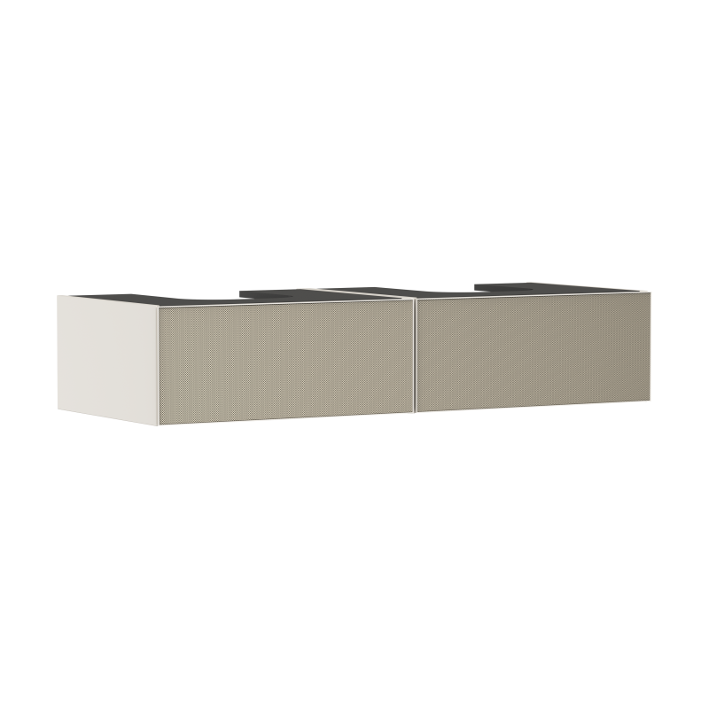 Szafka pod umywalki wpuszczane w blat/nablatowe z 2 szufladami 1370/550, Piaskowy Beż Matowy Xevolos E HANSGROHE 54317390