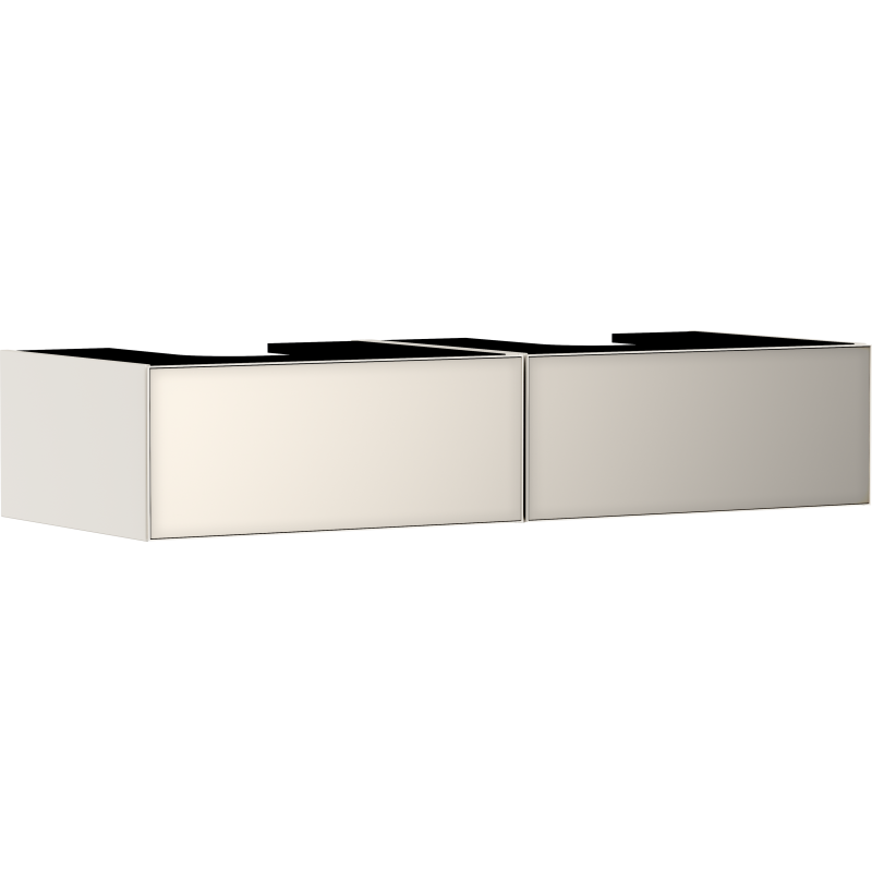 Szafka pod umywalki wpuszczane w blat/nablatowe z 2 szufladami 1370/550, Piaskowy Beż Matowy Xevolos E HANSGROHE 54317790