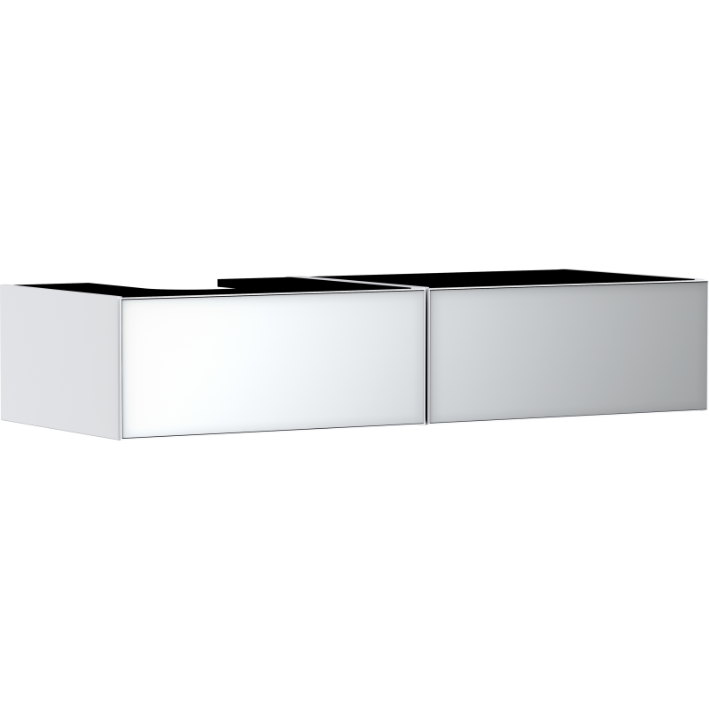 Szafka pod umywalkę wpuszczaną/nablatową po lewej stronie z 2 szufladami 1370/550, Biały Matowy Xevolos E HANSGROHE 54319320