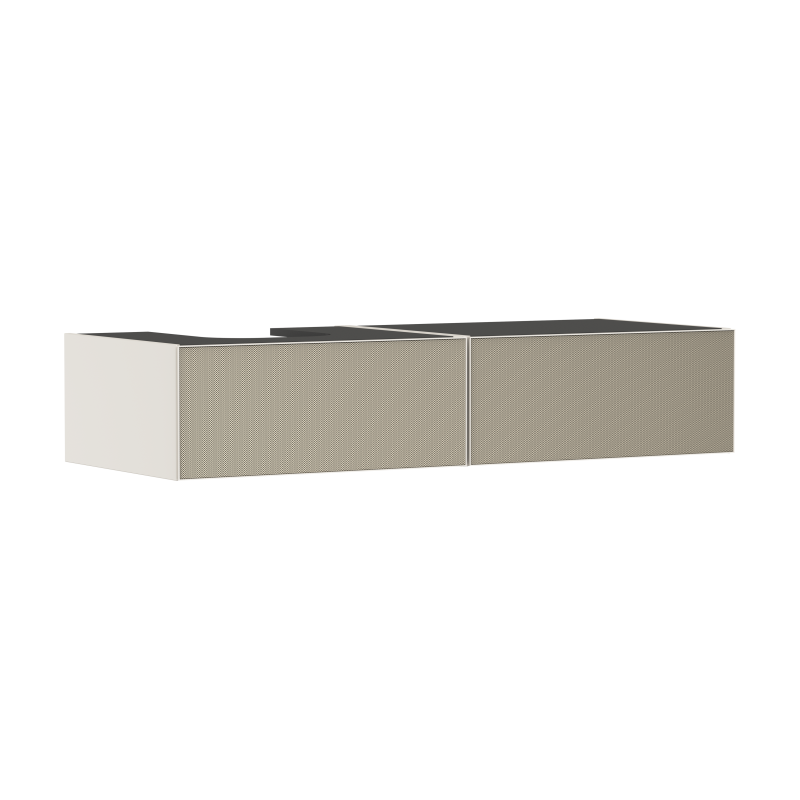 Szafka pod umyw wpuszczaną/nablatową po lewej stronie z 2 szufladami 1370/550, Piaskowy Beż Matowy Xevolos E HANSGROHE 54320390