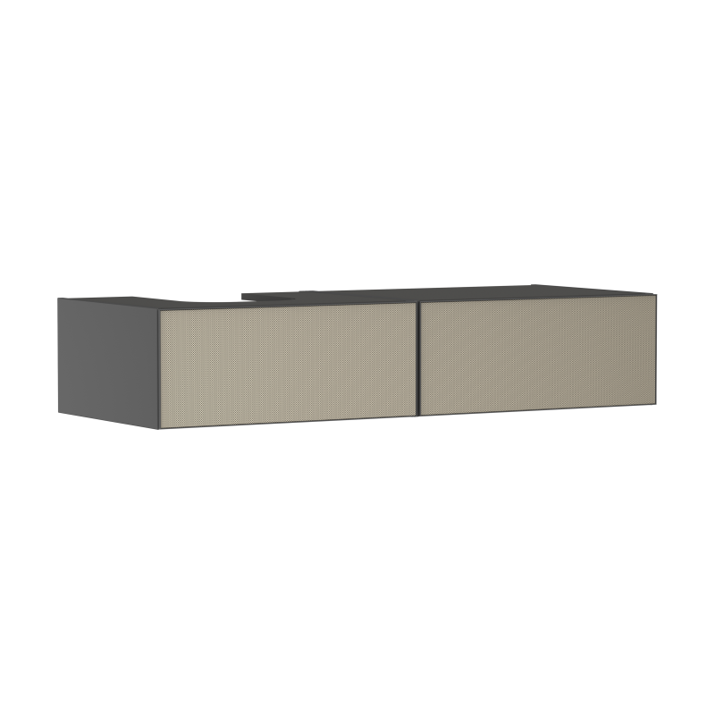 Szafka pod umyw wpuszczaną/nablatową po lewej stronie z 2 szufladami 1370/550, Szary Łupek Matowy Xevolos E HANSGROHE 54321390