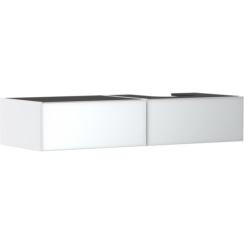 Szafka pod umywalkę wpuszczaną/nablatową po prawej stronie z 2 szufladami 1370/550, Biały Matowy Xevolos E HANSGROHE 54322320