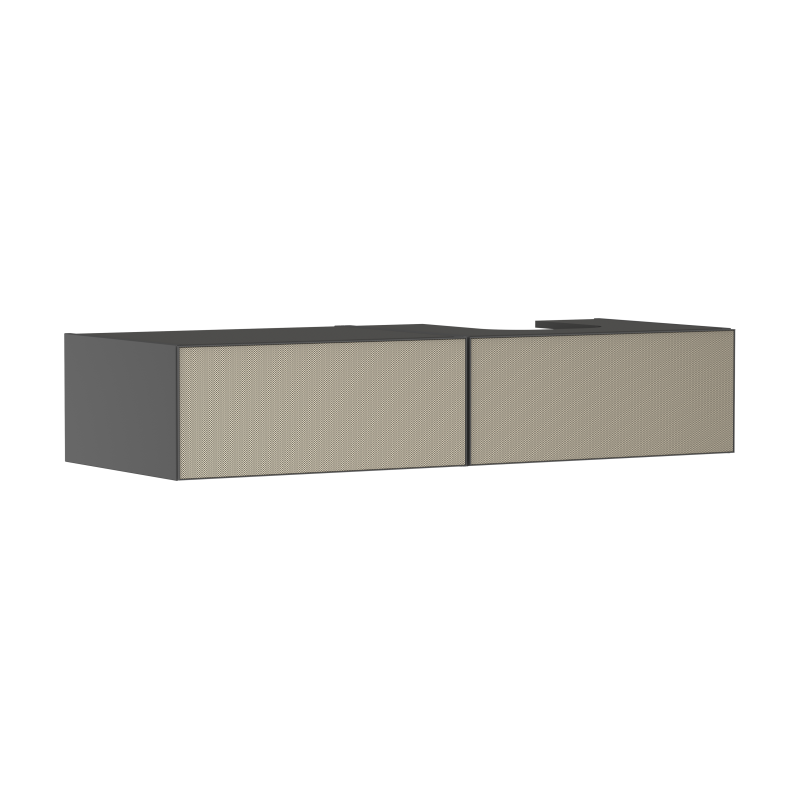 Szafka pod umyw wpuszczaną/nablatową po prawej stronie z 2 szufladami 1370/550, Szary Łupek Matowy Xevolos E HANSGROHE 54324390