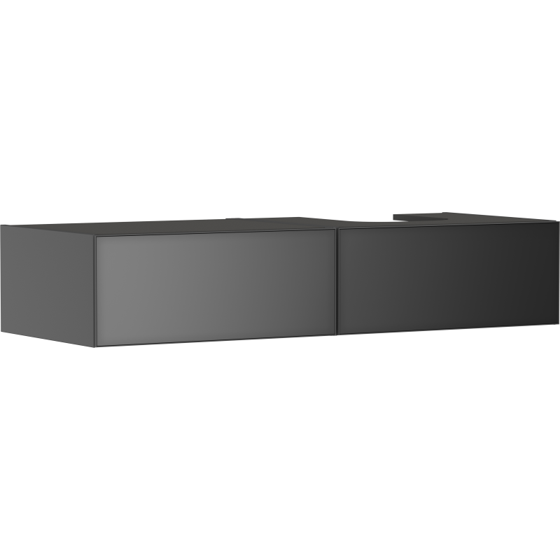 Szafka pod umyw wpuszczaną/nablatową po prawej stronie z 2 szufladami 1370/550, Szary Łupek Matowy Xevolos E HANSGROHE 54324770