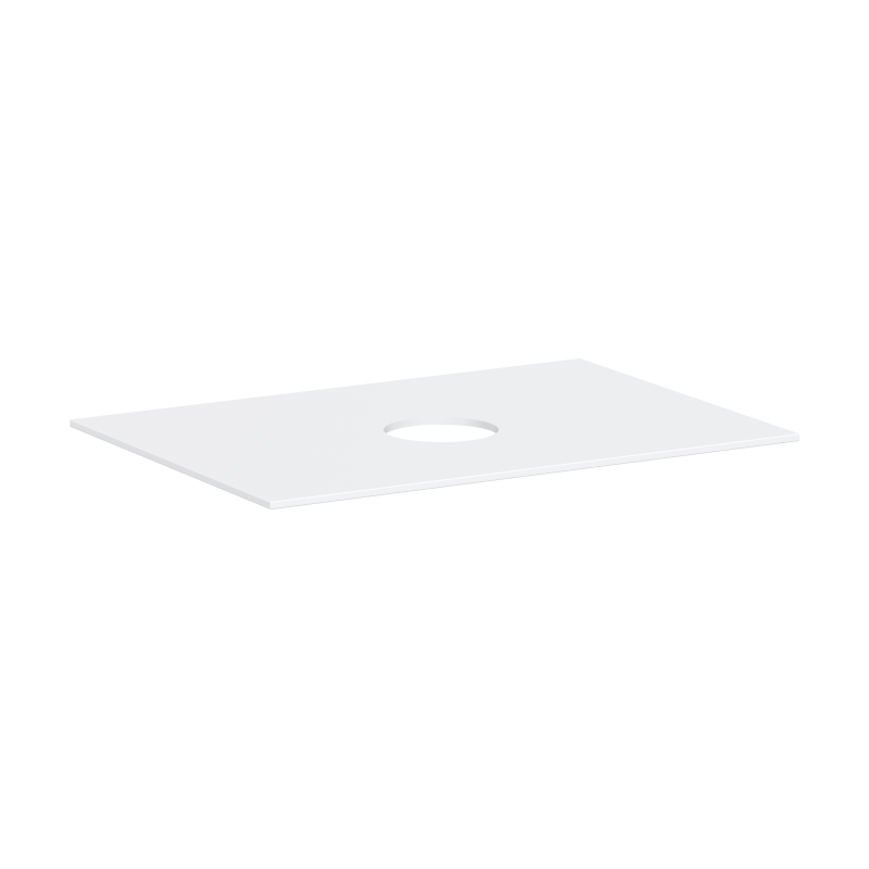 Blat 780/550 z wycięciem na środku pod umywalkę nablatową bez otworu na baterię Biały Matowy Xevolos E HANSGROHE 54328700