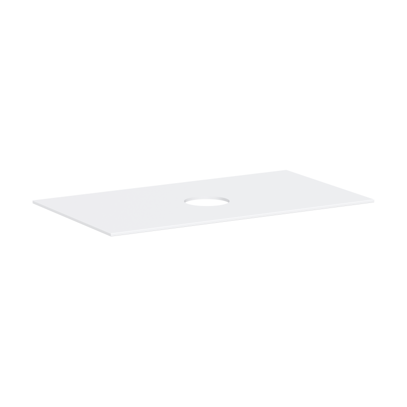 Blat 980/550 z wycięciem na środku pod umywalkę nablatową bez otworu na baterię Biały Matowy Xevolos E HANSGROHE 54329700
