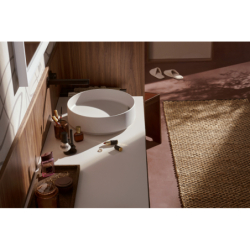 Blat 1370/550 z wycięciem po prawej stronie pod umyw nablat bez otworu na baterię Piaskowy Beż mat Xevolos E HANSGROHE 54334780