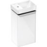 Set mała Umyw. wisząca z półką z szafką z drzwiami lewymi 340/245, Biały Wysoki Połysk Xelu Q HANSGROHE 54362000