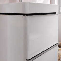 Zestaw mała umywalka wisząca z 2 szufladami 480/475, Biały Wysoki Połysk Xelu Q HANSGROHE 54368000