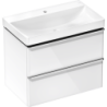 Zestaw umywalka wisząca z szafką z 2 szufladami 780/475, Biały Wysoki Połysk Xelu Q HANSGROHE 54374000