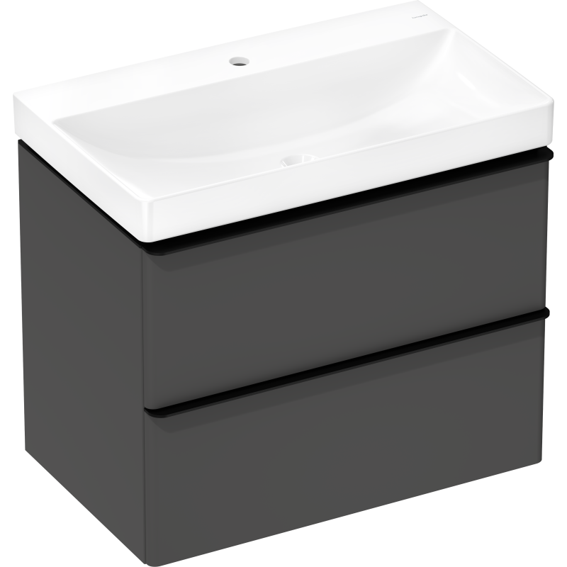Zestaw umywalka wisząca z szafką z 2 szufladami 780/475, Szary Diament Matowy Xelu Q HANSGROHE 54375670