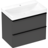 Zestaw umywalka wisząca z szafką z 2 szufladami 780/475, Szary Diament Matowy Xelu Q HANSGROHE 54375670