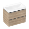 Zestaw umywalka wisząca z szafką z 2 szufladami 780/475, Naturalny Dąb Xelu Q HANSGROHE 54376000