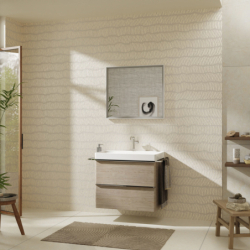 Zestaw umywalka wisząca z szafką z 2 szufladami 780/475, Naturalny Dąb Xelu Q HANSGROHE 54376000