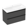 Zestaw umywalka wisząca z szafką z 2 szufladami 980/475, Szary Diament Matowy Xelu Q HANSGROHE 54384670