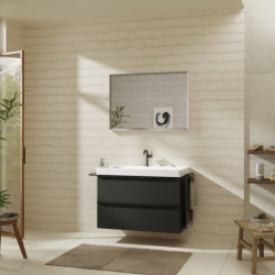 Zestaw umywalka wisząca z szafką z 2 szufladami 980/475, Szary Diament Matowy Xelu Q HANSGROHE 54384670