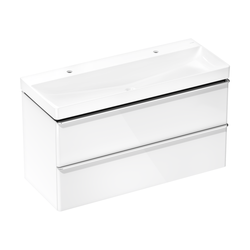 Zestaw umywalka wisząca z szafką z 2 szufladami 1180/475, Biały Wysoki Połysk Xelu Q HANSGROHE 54386000