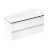 Zestaw umywalka wisząca z szafką z 2 szufladami 1180/475, Biały Wysoki Połysk Xelu Q HANSGROHE 54386000