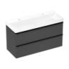 Zestaw umywalka wisząca z szafką z 2 szufladami 1180/475, Szary Diament Matowy Xelu Q HANSGROHE 54387670