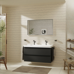 Zestaw umywalka wisząca z szafką z 2 szufladami 1180/475, Szary Diament Matowy Xelu Q HANSGROHE 54387670