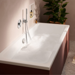 Kompletny syfon wannowy z napełnianiem przez przelew Chrom Exafill HANSGROHE 58130000