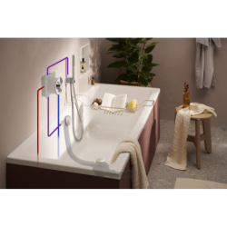 Element zewnętrzny do syfonu wannowego z napełnianiem przez przelew, chrom Exafill HANSGROHE 58131000