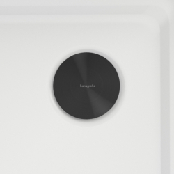 Element zewnętrzny syfonu do brodzika prysznicowego Czarny Chrom Szczotkowany RainDrain Staro HANSGROHE 60058340