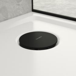 Element zewnętrzny syfonu do brodzika prysznicowego Czarny Matowy RainDrain Staro HANSGROHE 60058670