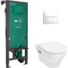Set stelaż podtynk. iFrame z przyciskiem iFrame Original Q i miską WC GladeLake z deską WC Biały GladeLake S HANSGROHE 60301450