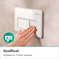 Set stelaż podtynk. iFrame z przyciskiem iFrame Original Q i miską WC GladeLake z deską WC Biały GladeLake S HANSGROHE 60301450