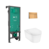 Set stelaż podtynk. iFrame przycisk Element E i miską WC EluPura S z deską WC Brąz brushed Elupura S HANSGROHE 60303140