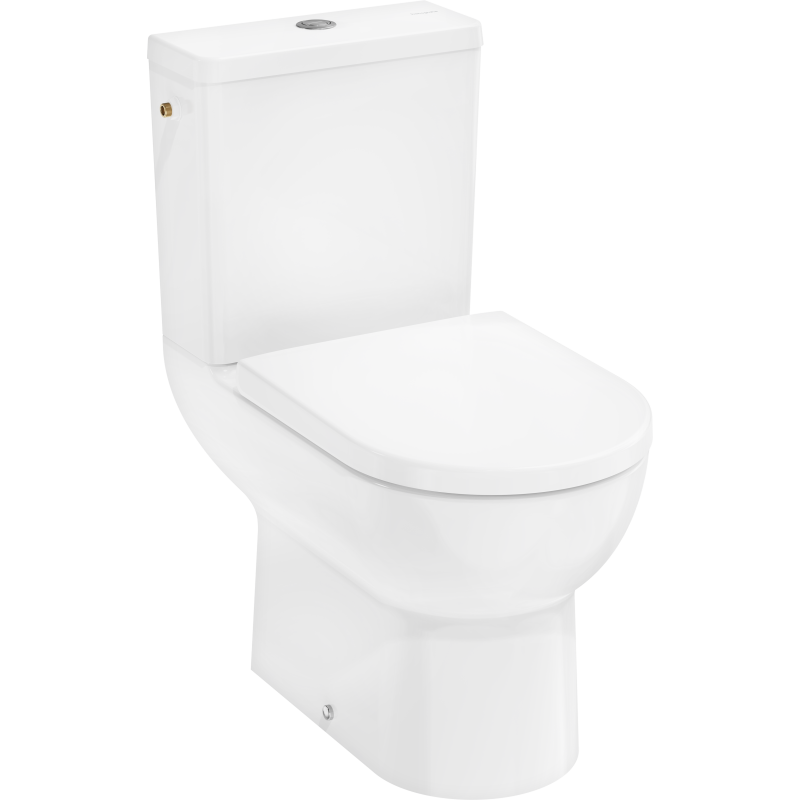 Kompakt WC 640, odp. poziom/pion, przyłącze bok, AquaChannel, z deską WC, SoftClose, Biały GladeLake S HANSGROHE 60313450