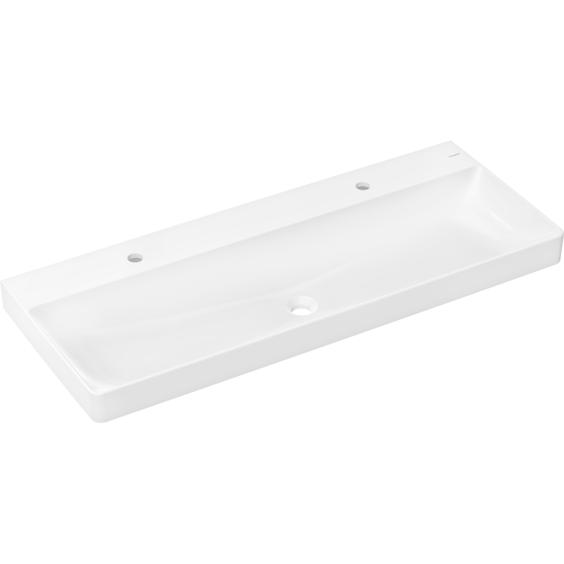 Umywalka wisząca 1200/480 z 2 otworami na baterie, bez przelewu Biały Xelu Q HANSGROHE 60322450