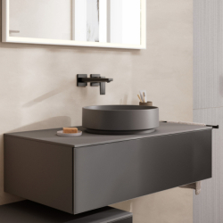 Umywalka nablatowa 400/400 bez otworu na baterię, bez przelewu Szary Łupek Matowy Xuniva Evo S HANSGROHE 60323760