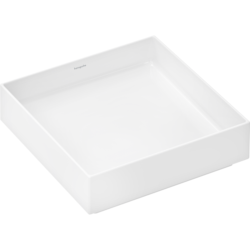 Umywalka nablatowa 400/400 bez otworu na baterię, bez przelewu Biały Xuniva Evo E HANSGROHE 60324450