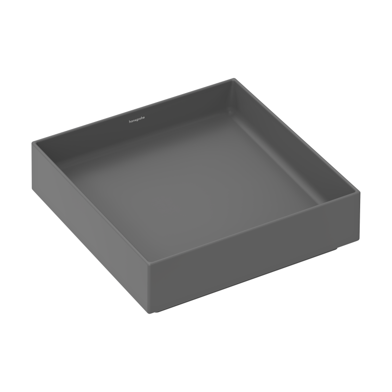 Umywalka nablatowa 400/400 bez otworu na baterię, bez przelewu Szary Łupek Matowy Xuniva Evo E HANSGROHE 60324760