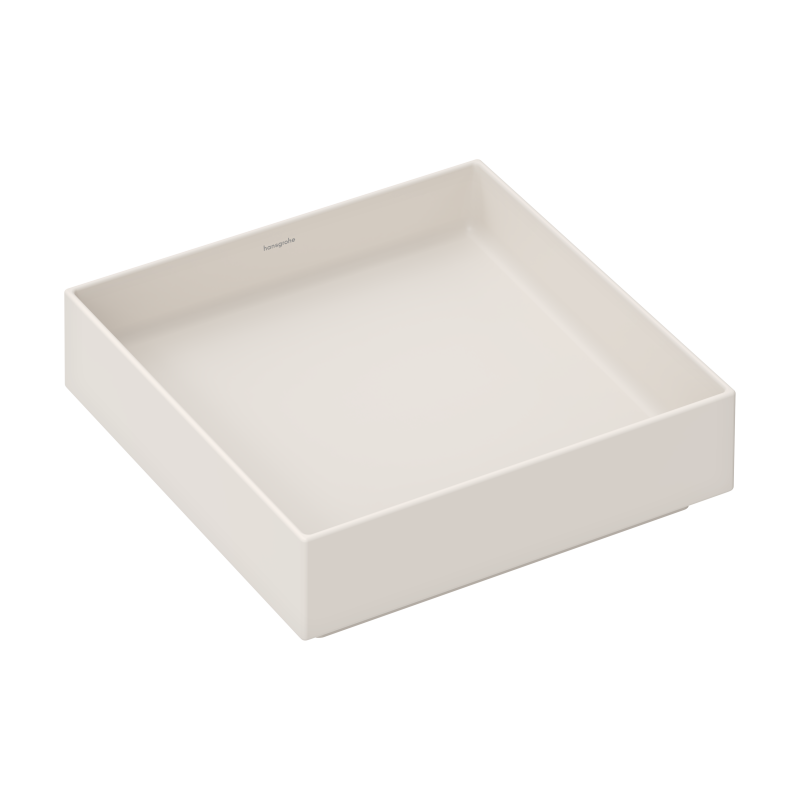 Umywalka nablatowa 400/400 bez otworu na baterię, bez przelewu Piaskowy Beż Matowy Xuniva Evo E HANSGROHE 60324780