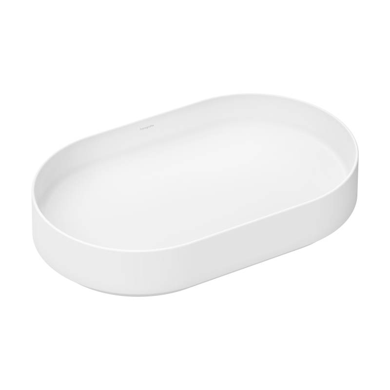 Umywalka nablatowa 650/400 bez otworu na baterię, bez przelewu Biały Matowy Xuniva Evo U HANSGROHE 60325700