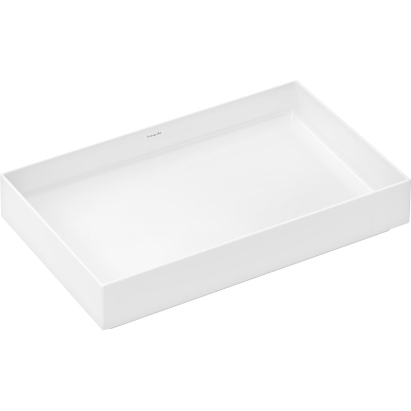 Umywalka nablatowa 650/400 bez otworu na baterię, bez przelewu Biały Xuniva Evo E HANSGROHE 60326450