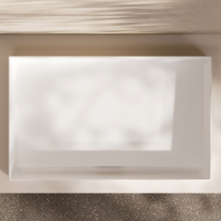 Umywalka nablatowa 650/400 bez otworu na baterię, bez przelewu Biały Xuniva Evo E HANSGROHE 60326450