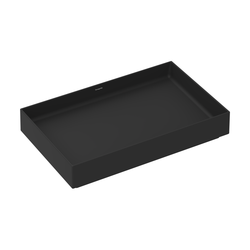 Umywalka nablatowa 650/400 bez otworu na baterię, bez przelewu Czarny Matowy Xuniva Evo E HANSGROHE 60326670