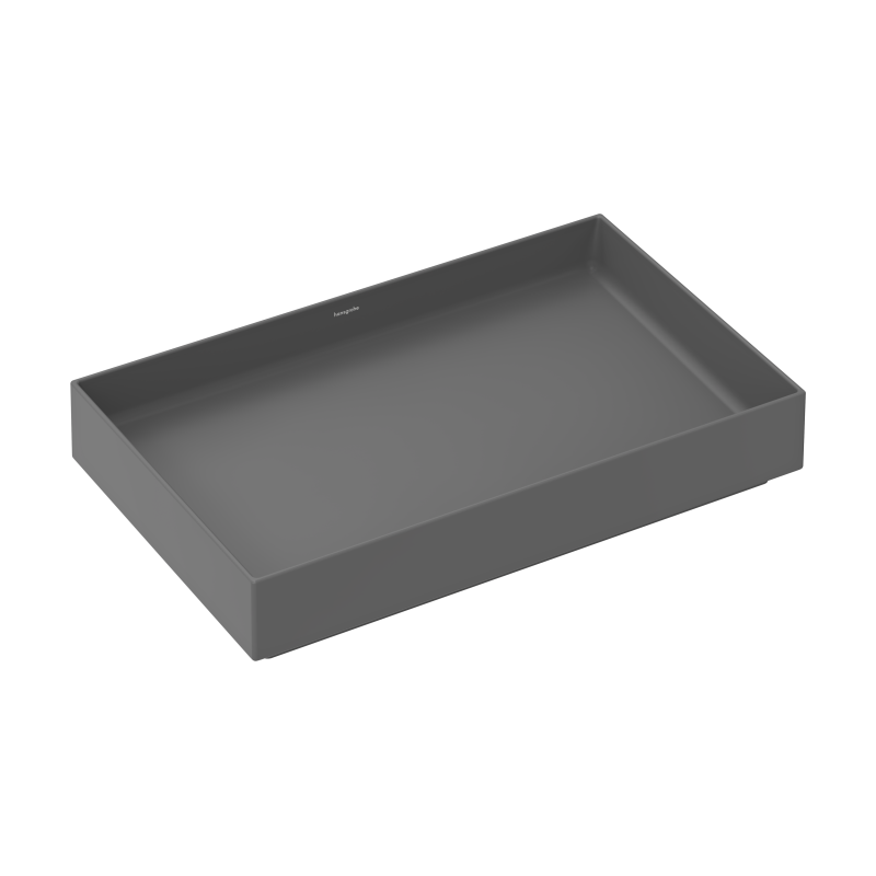 Umywalka nablatowa 650/400 bez otworu na baterię, bez przelewu Szary Łupek Matowy Xuniva Evo E HANSGROHE 60326760
