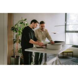 Umywalka nablatowa 650/400 bez otworu na baterię, bez przelewu Szary Łupek Matowy Xuniva Evo E HANSGROHE 60326760